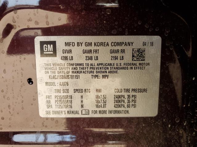 Photo 12 VIN: KL4CJ1SB9JB701151 - BUICK ENCORE SPO 