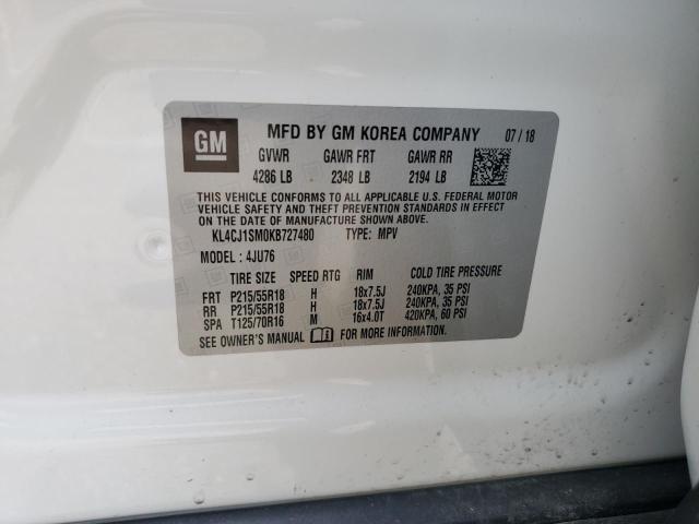 Photo 13 VIN: KL4CJ1SM0KB727480 - BUICK ENCORE SPO 