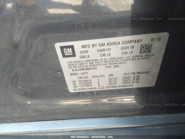 Photo 8 VIN: KL4CJ1SM1GB644292 - BUICK ENCORE 