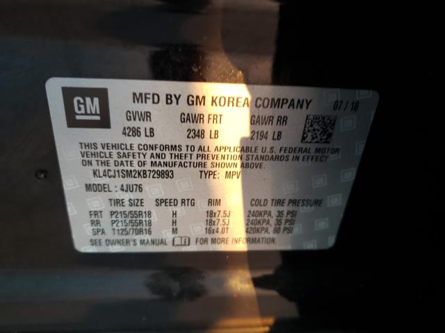 Photo 9 VIN: KL4CJ1SM2KB729893 - BUICK ENCORE SPO 