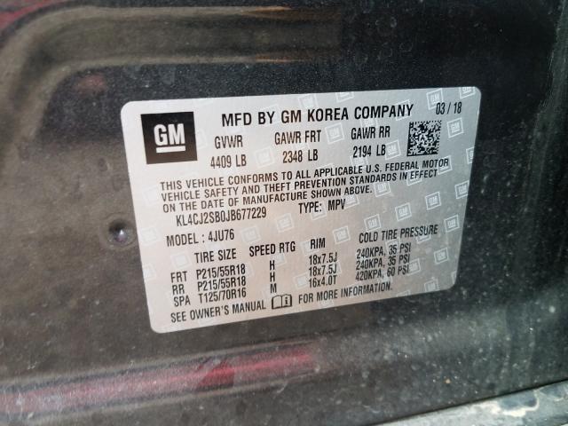 Photo 9 VIN: KL4CJ2SB0JB677229 - BUICK ENCORE SPO 