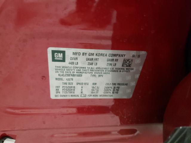 Photo 9 VIN: KL4CJ2SB7KB916809 - BUICK ENCORE SPO 