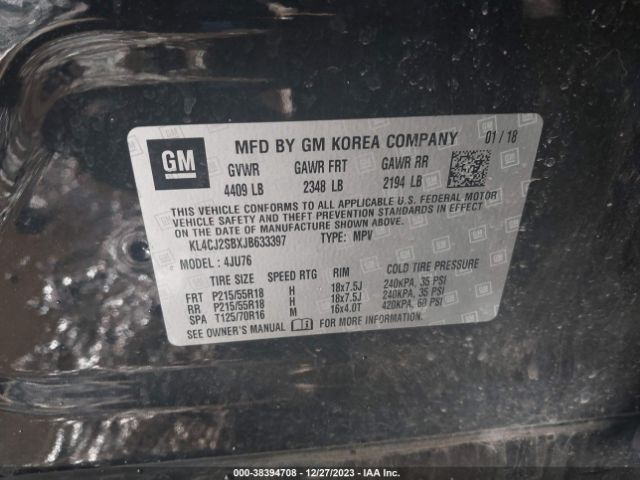 Photo 8 VIN: KL4CJ2SBXJB633397 - BUICK ENCORE 