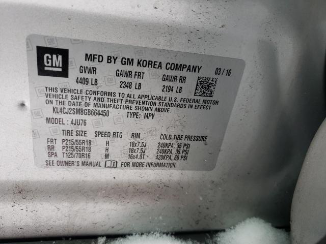 Photo 9 VIN: KL4CJ2SM8GB664450 - BUICK ENCORE SPO 