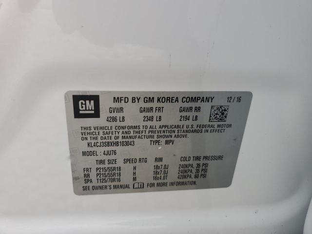 Photo 11 VIN: KL4CJ3SBXHB103043 - BUICK ENCORE 