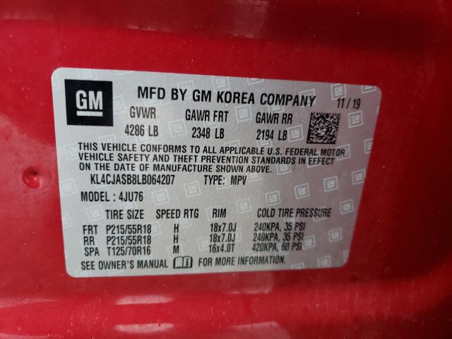 Photo 9 VIN: KL4CJAS88LB064207 - BUICK ENCORE PRE 