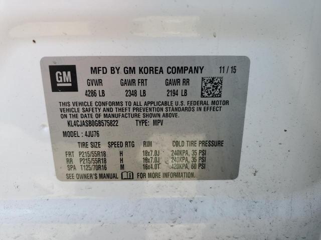 Photo 11 VIN: KL4CJASB0GB575822 - BUICK ENCORE 