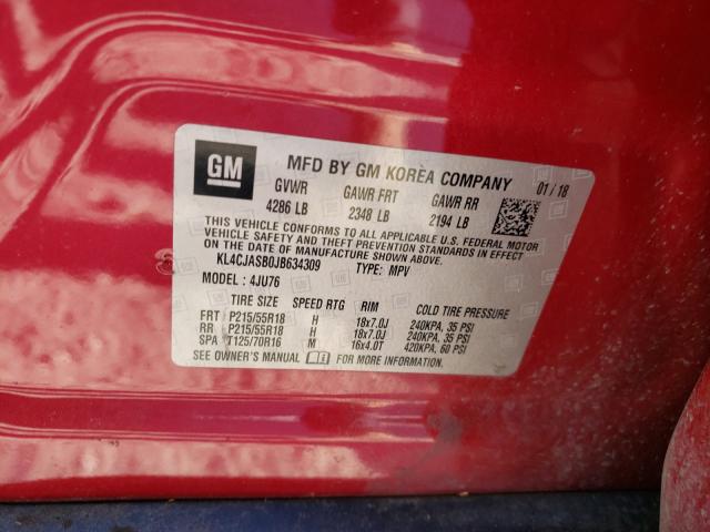 Photo 9 VIN: KL4CJASB0JB634309 - BUICK ENCORE PRE 