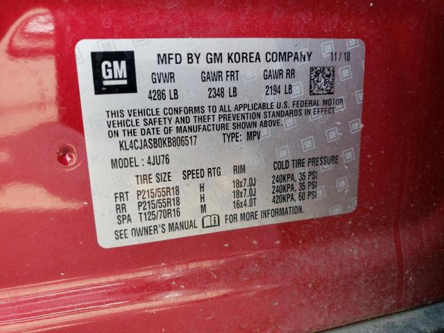 Photo 11 VIN: KL4CJASB0KB806517 - BUICK ENCORE PRE 