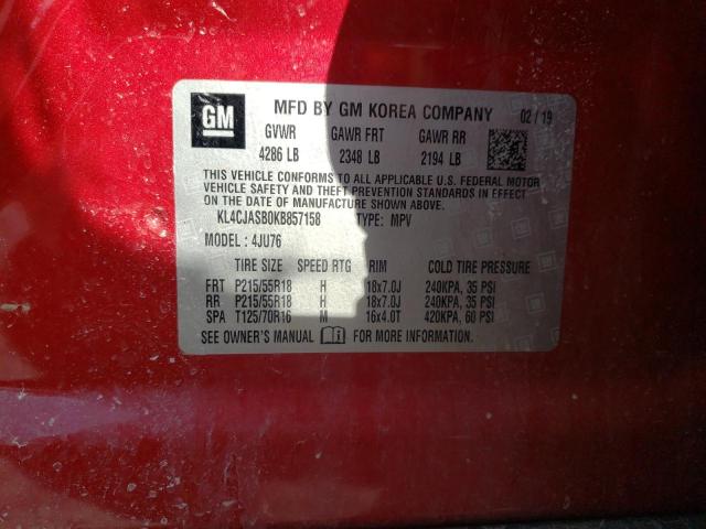 Photo 9 VIN: KL4CJASB0KB857158 - BUICK ENCORE PRE 