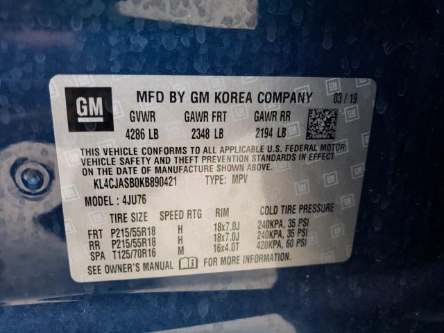 Photo 9 VIN: KL4CJASB0KB890421 - BUICK ENCORE PRE 