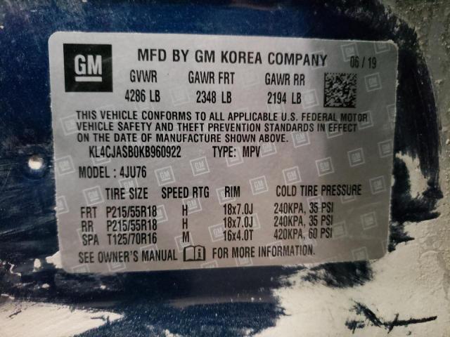 Photo 12 VIN: KL4CJASB0KB960922 - BUICK ENCORE PRE 