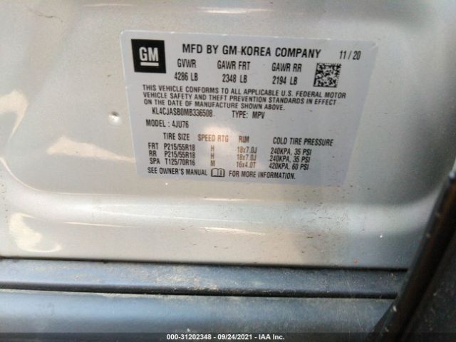 Photo 8 VIN: KL4CJASB0MB336508 - BUICK ENCORE 