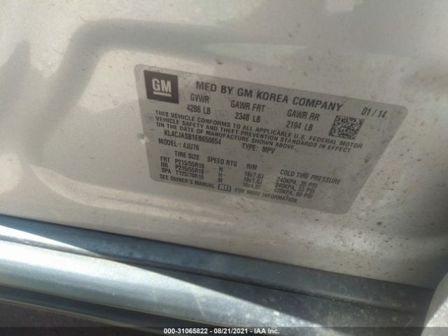 Photo 8 VIN: KL4CJASB1EB650654 - BUICK ENCORE 