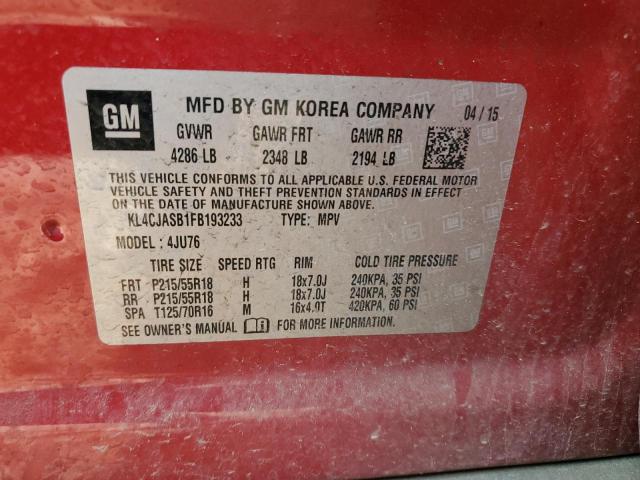 Photo 11 VIN: KL4CJASB1FB193233 - BUICK ENCORE 