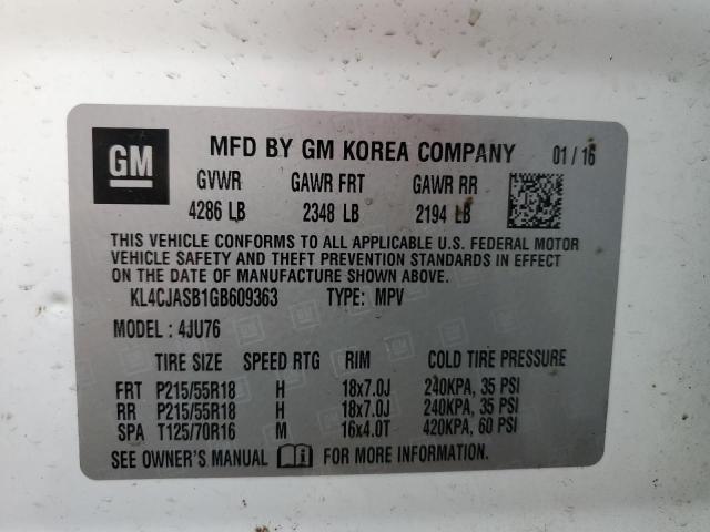 Photo 12 VIN: KL4CJASB1GB609363 - BUICK ENCORE 