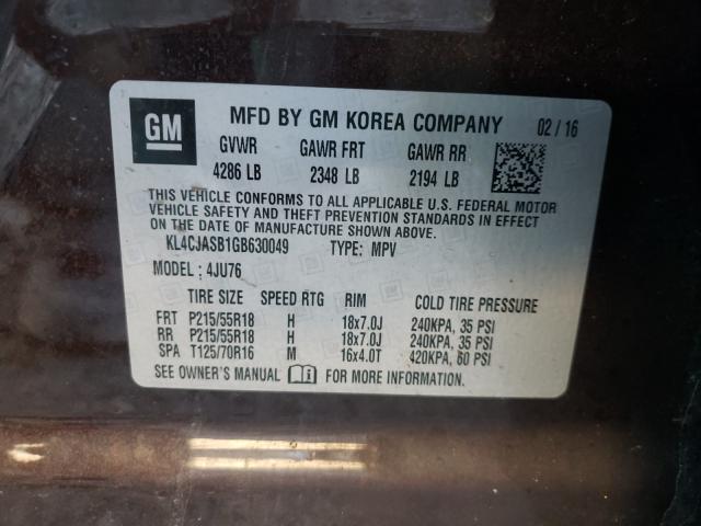 Photo 9 VIN: KL4CJASB1GB630049 - BUICK ENCORE 