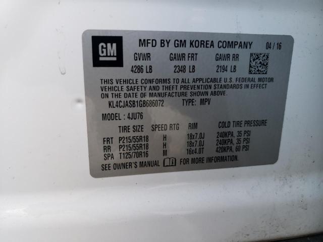 Photo 12 VIN: KL4CJASB1GB686072 - BUICK ENCORE 