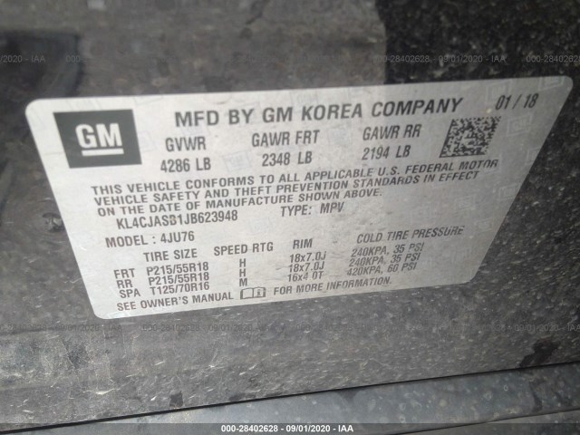 Photo 8 VIN: KL4CJASB1JB623948 - BUICK ENCORE 