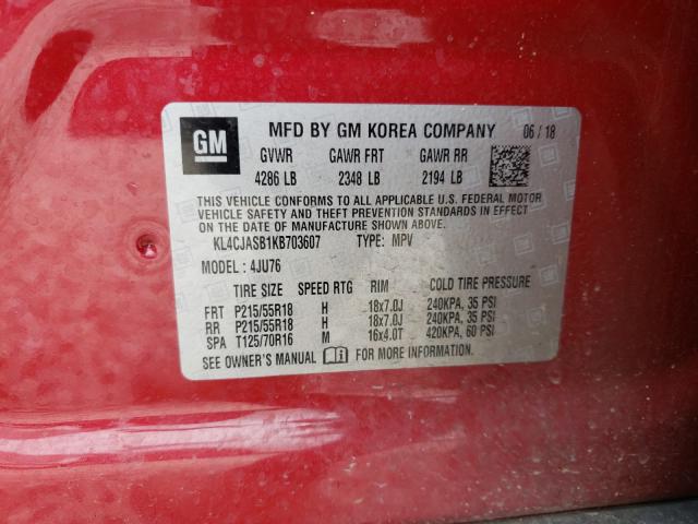 Photo 9 VIN: KL4CJASB1KB703607 - BUICK ENCORE PRE 