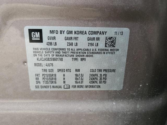 Photo 12 VIN: KL4CJASB2EB601740 - BUICK ENCORE 