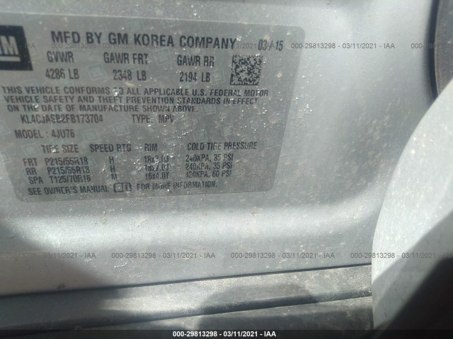 Photo 8 VIN: KL4CJASB2FB173704 - BUICK ENCORE 