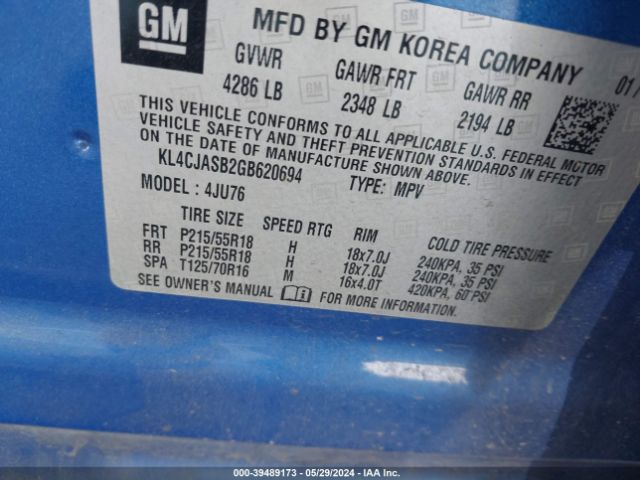 Photo 8 VIN: KL4CJASB2GB620694 - BUICK ENCORE 