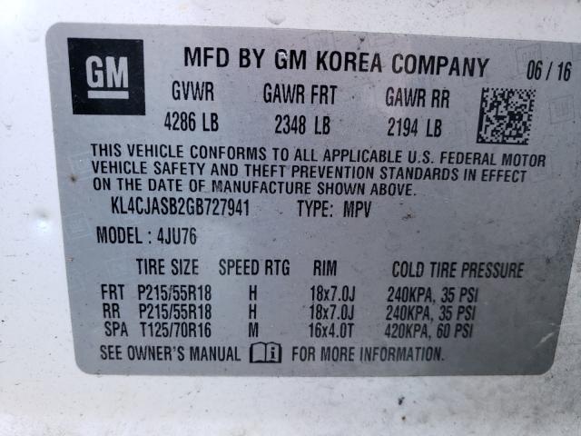 Photo 9 VIN: KL4CJASB2GB727941 - BUICK ENCORE 