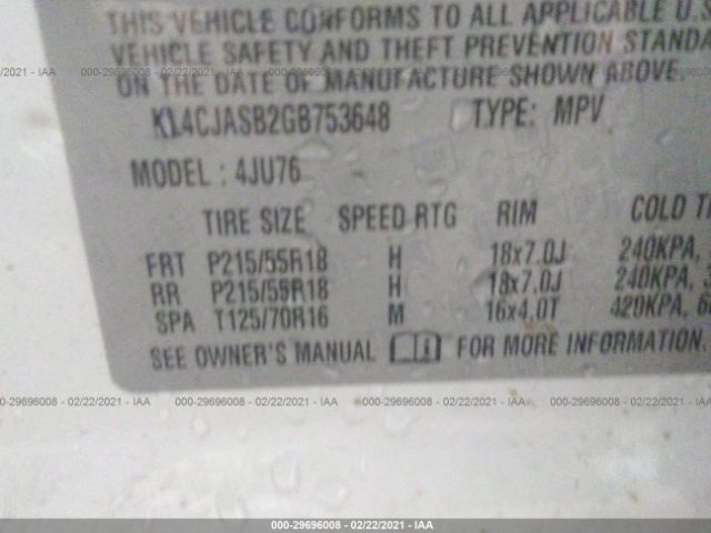 Photo 8 VIN: KL4CJASB2GB753648 - BUICK ENCORE 