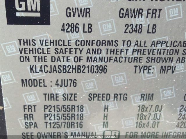 Photo 8 VIN: KL4CJASB2HB210396 - BUICK ENCORE 