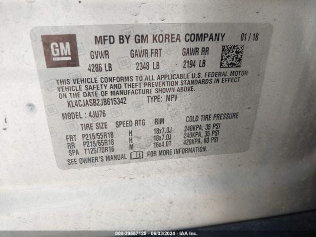 Photo 8 VIN: KL4CJASB2JB615342 - BUICK ENCORE 