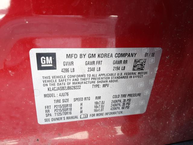 Photo 12 VIN: KL4CJASB2JB628222 - BUICK ENCORE 