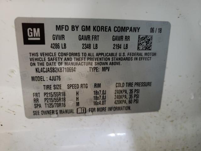 Photo 9 VIN: KL4CJASB2KB710694 - BUICK ENCORE PRE 