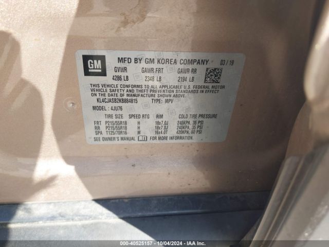 Photo 8 VIN: KL4CJASB2KB884815 - BUICK ENCORE 