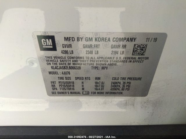 Photo 8 VIN: KL4CJASB2LB066339 - BUICK ENCORE 