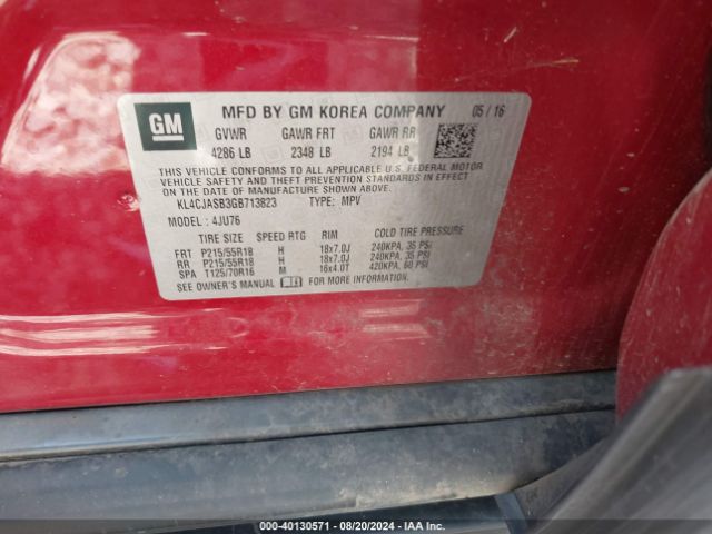 Photo 8 VIN: KL4CJASB3GB713823 - BUICK ENCORE 