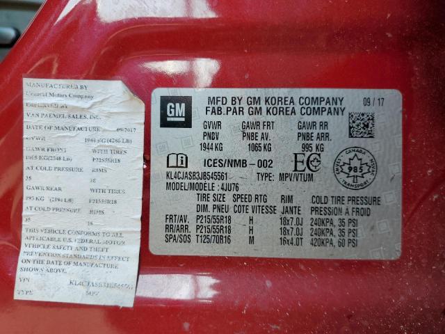 Photo 11 VIN: KL4CJASB3JB545561 - BUICK ENCORE PRE 