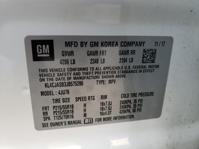 Photo 9 VIN: KL4CJASB3JB575286 - BUICK ENCORE PRE 