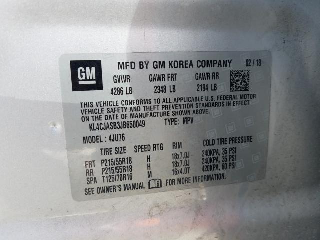 Photo 9 VIN: KL4CJASB3JB650049 - BUICK ENCORE PRE 