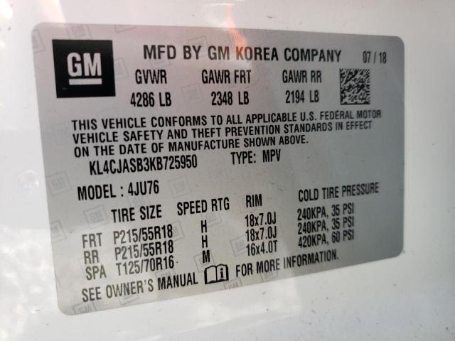 Photo 9 VIN: KL4CJASB3KB725950 - BUICK ENCORE PRE 