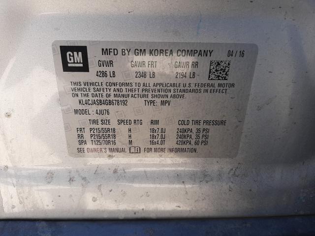 Photo 9 VIN: KL4CJASB4GB678192 - BUICK ENCORE 