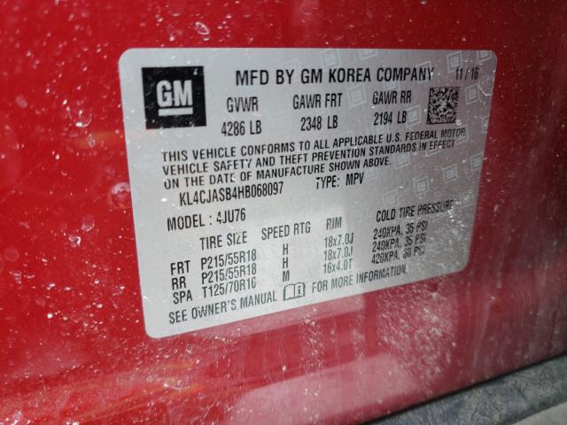 Photo 9 VIN: KL4CJASB4HB068097 - BUICK ENCORE PRE 