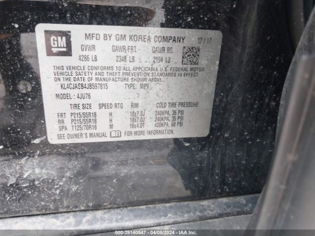 Photo 8 VIN: KL4CJASB4JB597815 - BUICK ENCORE 