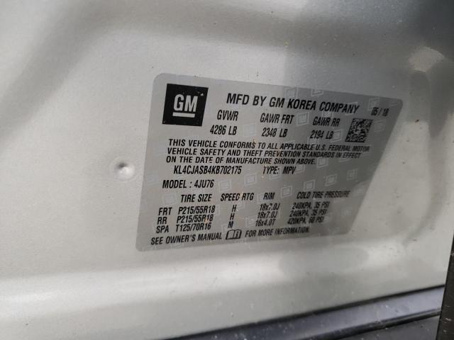 Photo 9 VIN: KL4CJASB4KB702175 - BUICK ENCORE PRE 