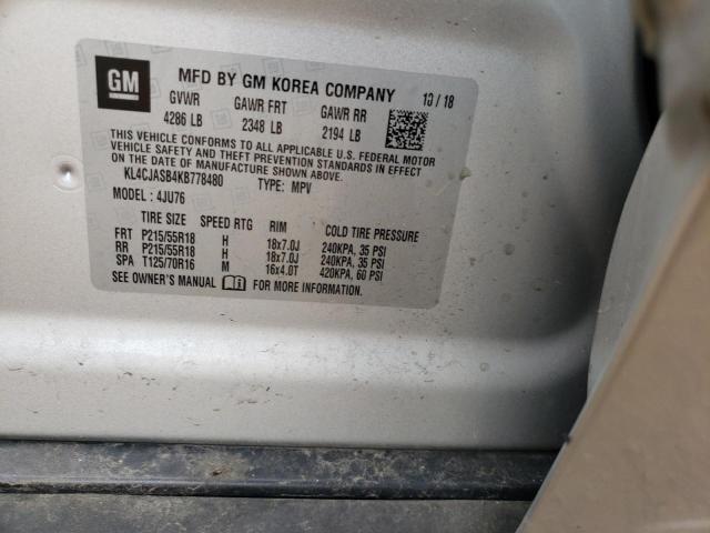 Photo 9 VIN: KL4CJASB4KB778480 - BUICK ENCORE PRE 