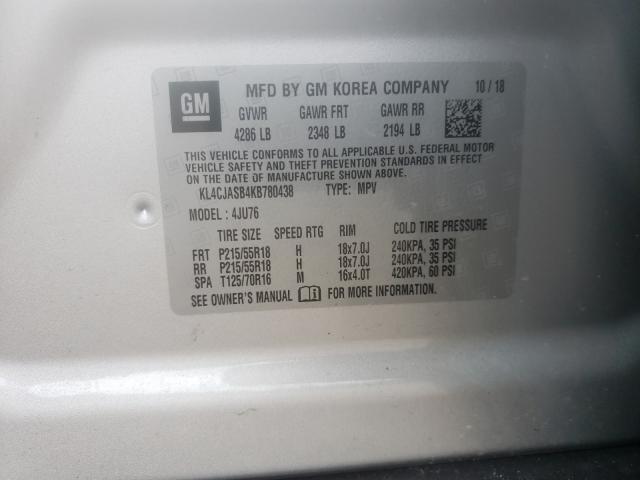 Photo 9 VIN: KL4CJASB4KB780438 - BUICK ENCORE PRE 