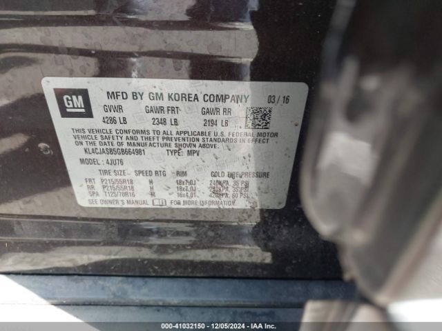 Photo 8 VIN: KL4CJASB5GB664981 - BUICK ENCORE 