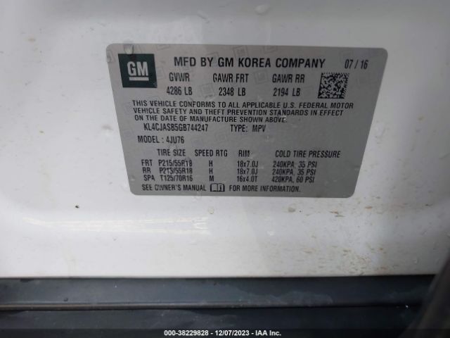 Photo 8 VIN: KL4CJASB5GB744247 - BUICK ENCORE 