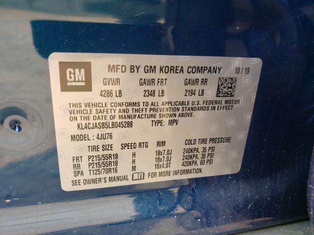 Photo 9 VIN: KL4CJASB5LB045288 - BUICK ENCORE PRE 