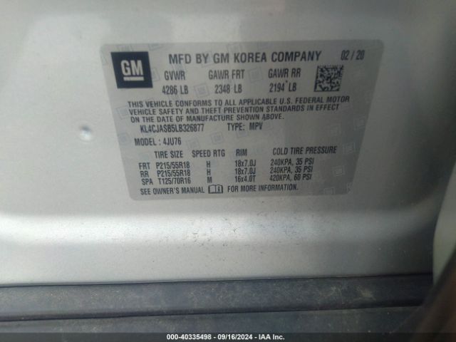 Photo 8 VIN: KL4CJASB5LB326877 - BUICK ENCORE 